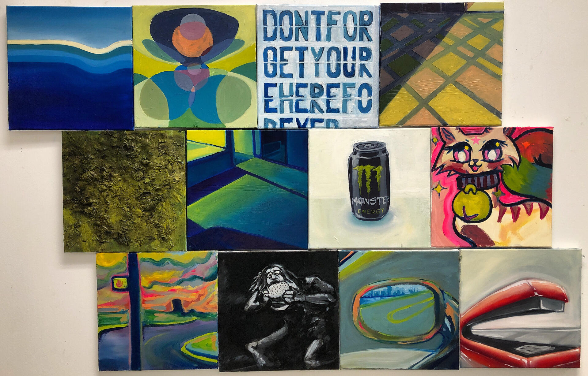 Dirty Dozen, 2019, oil on canvas