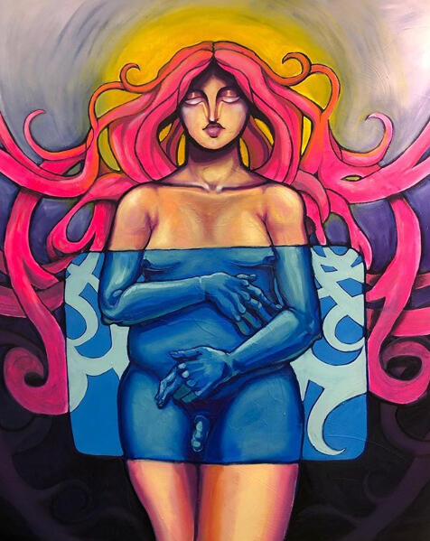 Virtual Journey of Self II, 2019, oil on panel